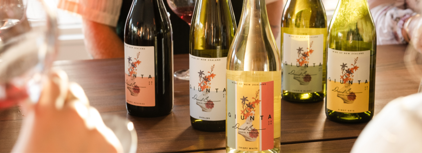 Display of Decibel Wines bottles 